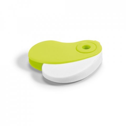 SIZA. Vitt suddgummi med skyddsh&ouml;lje i PP - Ljusgr&ouml;n