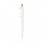 ZARA. Рециклирана химикалка от ABS (100% rABS) с бамбуков бутонът - бял