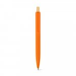 ZARA. Рециклирана химикалка от ABS (100% rABS) с бамбуков бутонът - оранжев