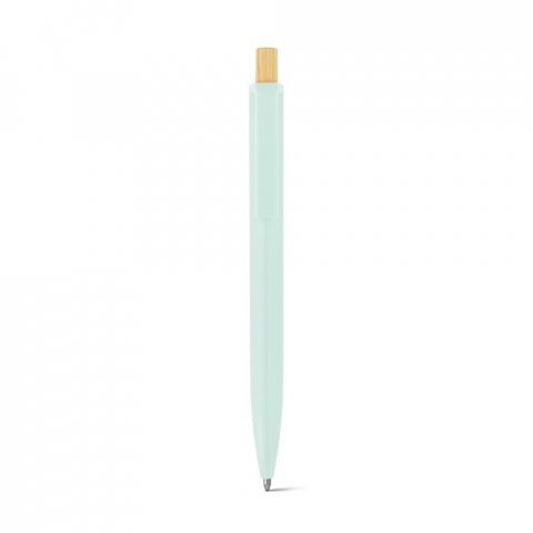 ZARA. Рециклирана химикалка от ABS (100% rABS) с бамбуков бутонът - Пастелно зелено