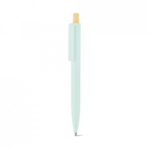 ZARA. Рециклирана химикалка от ABS (100% rABS) с бамбуков бутонът - Пастелно зелено