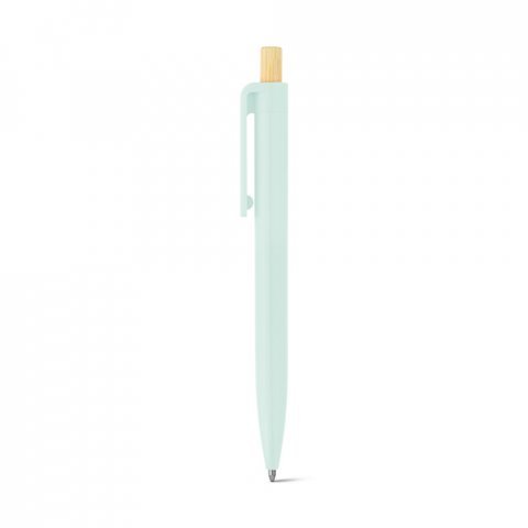 ZARA. Рециклирана химикалка от ABS (100% rABS) с бамбуков бутонът - Пастелно зелено