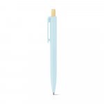 ZARA. Рециклирана химикалка от ABS (100% rABS) с бамбуков бутонът - Пастелно синьо