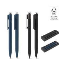KYLIE SET. Set consisting of a ballpoint and a inkless pen, both made of aluminium (94% recycled)