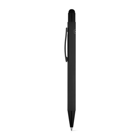 CLINT MATE. Kuglepen med et moderne design lavet af genbrugsaluminium (100% rAL) med en mat finish - Sort