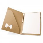 POE. A4 document folder made from 100% recycled paper (450 g/m&sup2;) - Natural