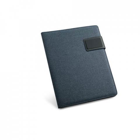 PYNCHON. A5 folder in imitation linen and PU with lined pages - Blue
