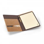 SERPA. A4 cork folder with a block of plain pages - Natural