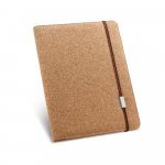 SERPA. A4 cork folder with a block of plain pages - Natural