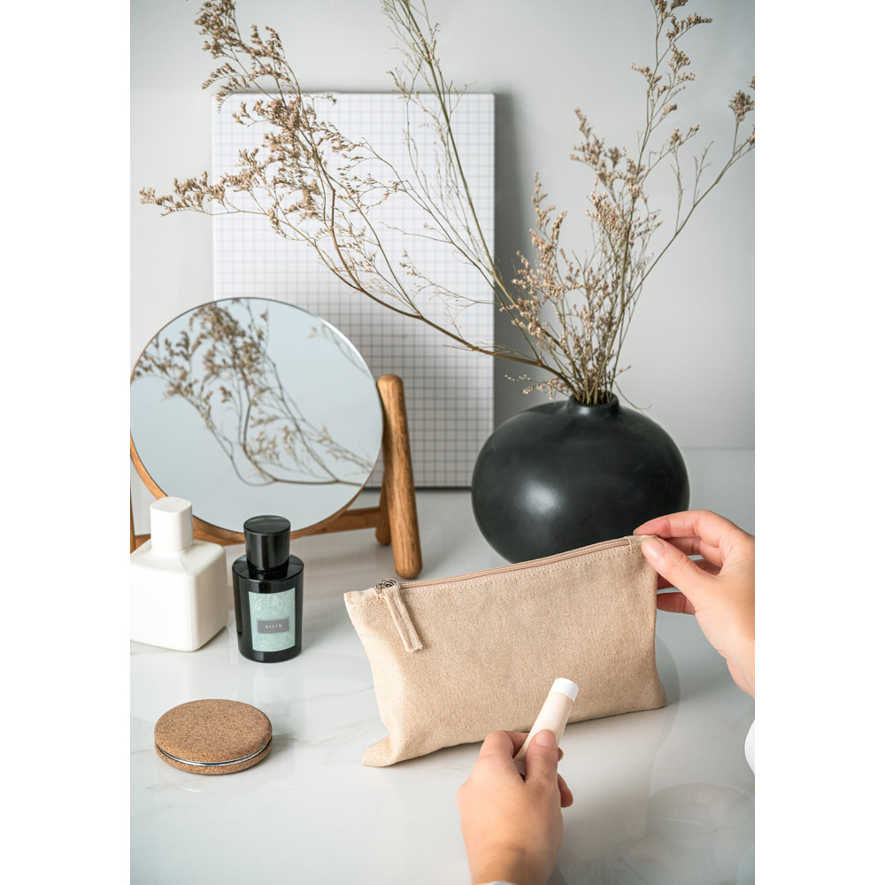 MILLIE. Pochette multifunzione con cotone riciclato (70%) e poliestere (30% rPET) (140 g/m²) (140 g/m²)