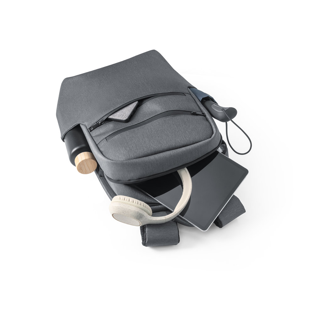 BROOKLYN. Zaino porta PC 15'' impermeabile in Nylon 2Tone