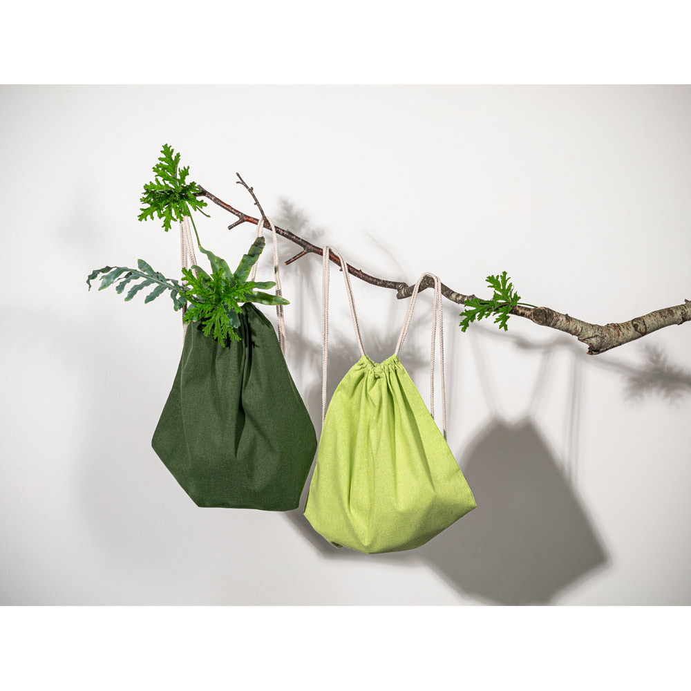 ISTANBUL. Zaino a sacca in cotone riciclato (70%), poliestere (30% rPET) (150 g/m²)