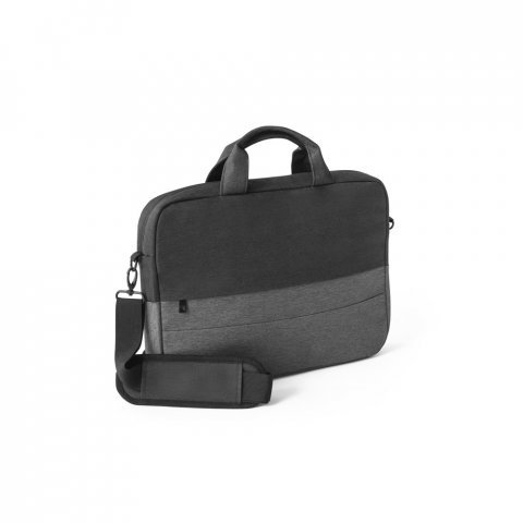 GENOA. Padded laptop bag in 600D high-density recycled polyester 15" - сив