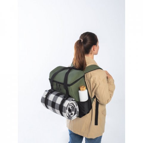 ROMA L. Kylv&auml;ska som ryggs&auml;ck stoppad i &aring;tervunnen polyester 600D ripstop  16L - M&ouml;rkgr&ouml;n