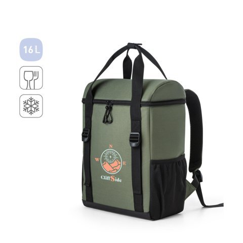 ROMA L. Termisk ryggsekk polstret i resirkulert polyester 600D ripstop 16 L