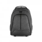 EINDHOVEN. Раница за лаптоп на колелца 15.6'' от 600D полиестер - Тъмно сив