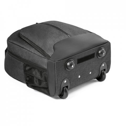 EINDHOVEN. Раница за лаптоп на колелца 15.6'' от 600D полиестер - Тъмно сив