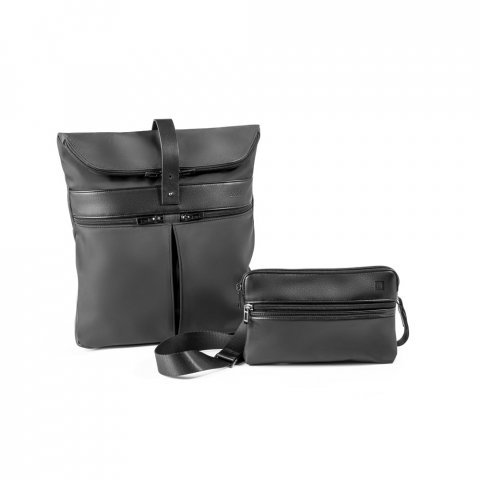 ROVER BACKPACK. Ranac od mikrofibera i PU - Crna