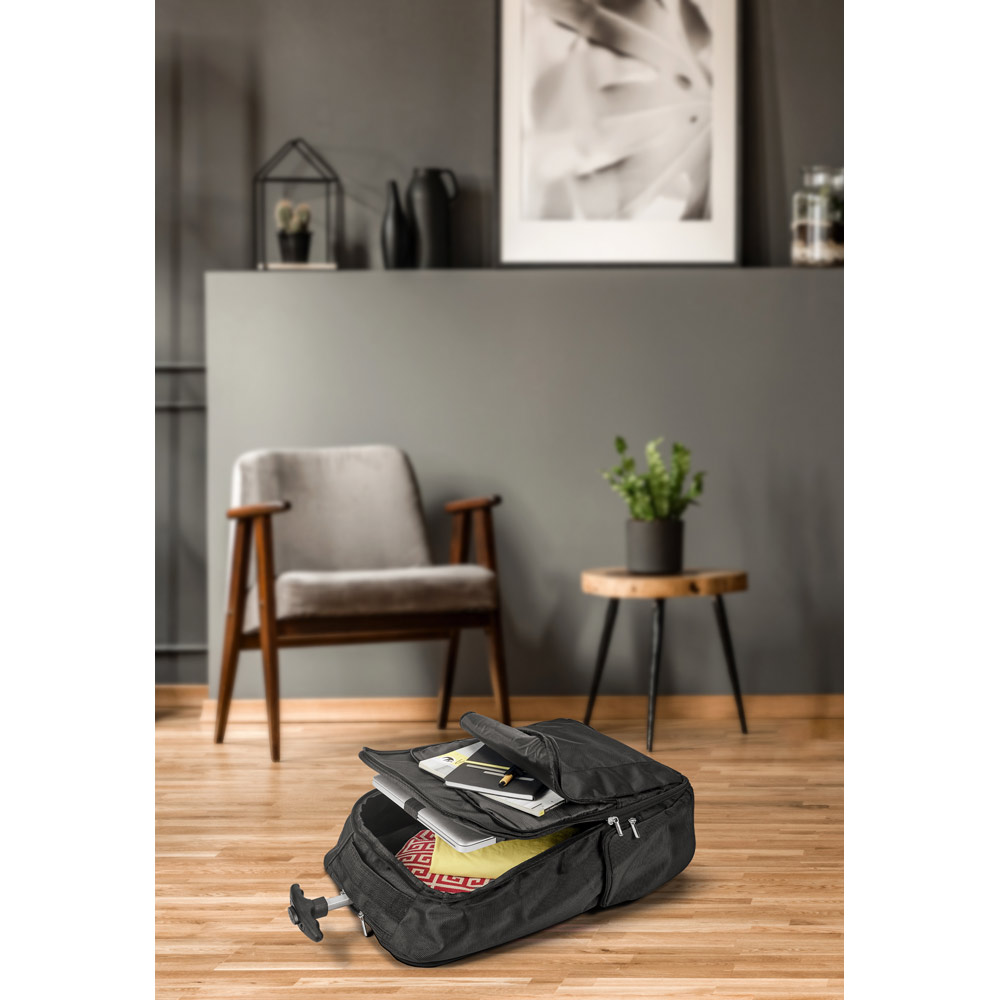 AVENIR. Zaino trolley porta PC 17'' in poliestere 1680D e 300D