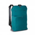 ROVER BACKPACK II. Mochila em tecido e PU - Azul petr&oacute;leo