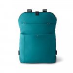 ROVER BACKPACK II. Mochila em tecido e PU - Azul petr&oacute;leo