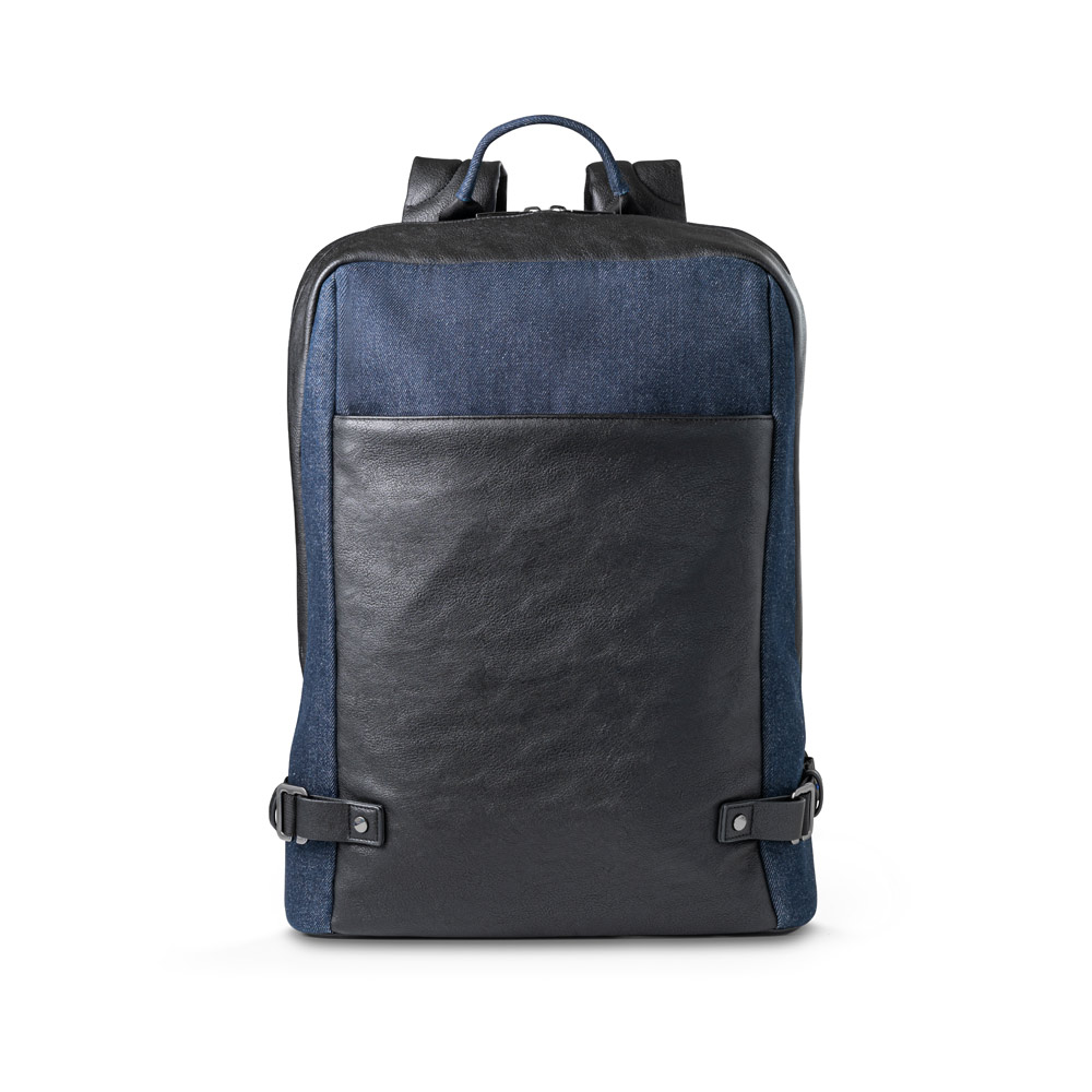 DIVERGENT BACKPACK I. Zaino porta PC fino a 15'6'' in denim e PU