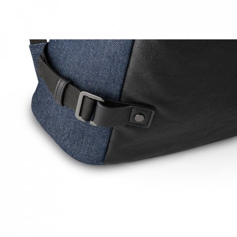 DIVERGENT BACKPACK I. Раница за лаптоп до 15,6'' от деним и полиуретан - тъмносин