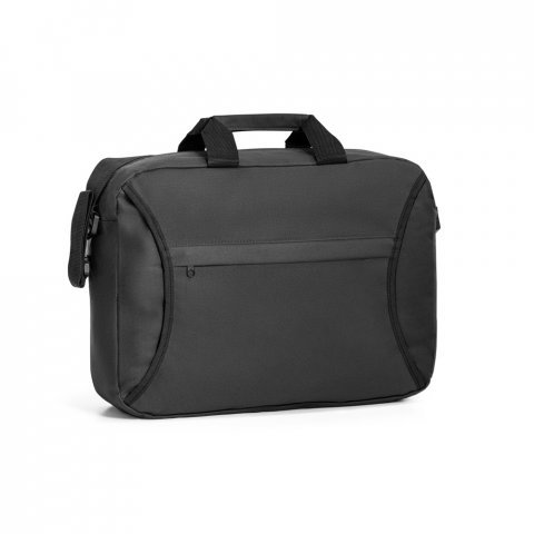 SEOUL. 600D polyester kongressmappe - Svart