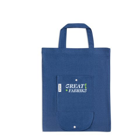 SIENA. Bolsa plegable de algod&oacute;n (50%), algod&oacute;n reciclado (30%) y poli&eacute;ster (20% rPET) (140 g/m&sup2;)