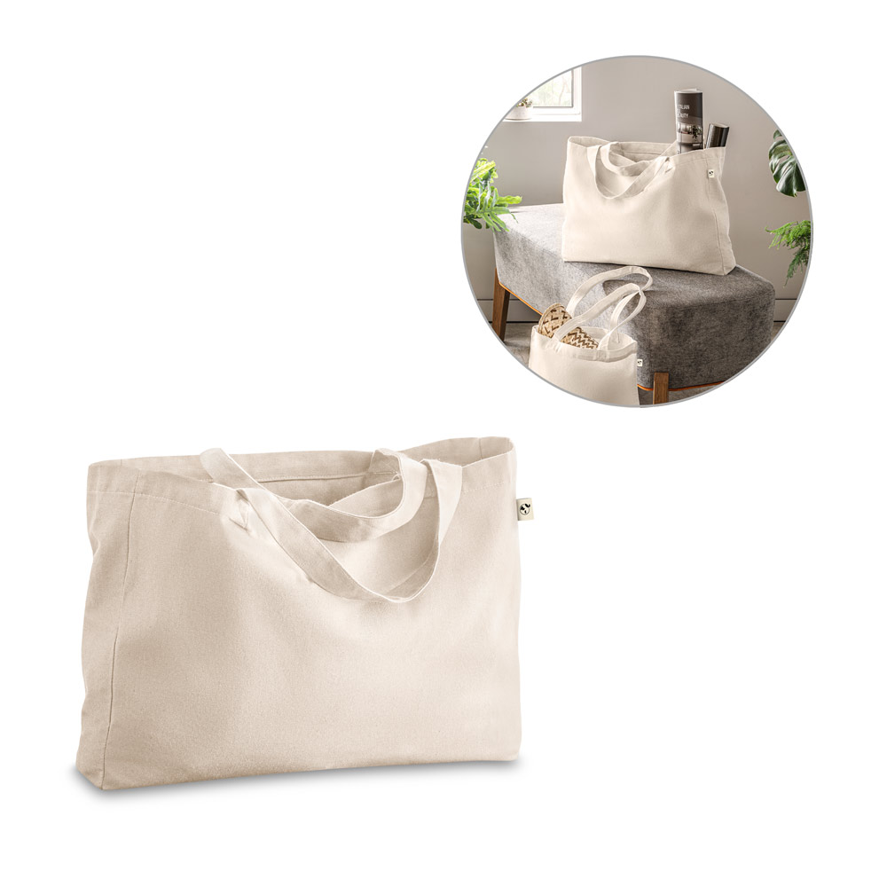 PARMA. Borsa in cotone (50%), cotone riciclato (30%) e poliestere (20% rPET) (280 g/m²)