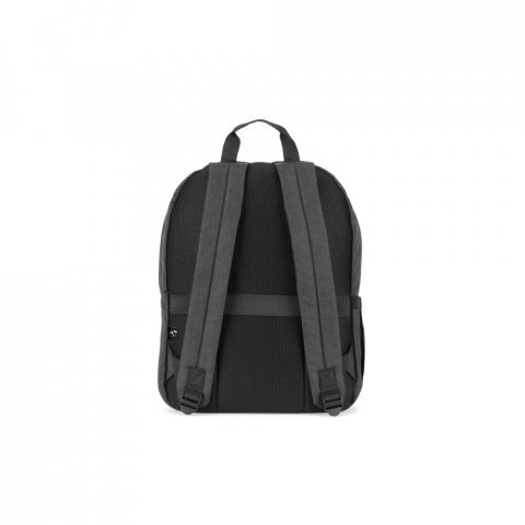 GIJON. Раница за лаптоп от рециклиран полиестер с висока плътност 600D и подплата от рециклиран полиестер 210D - Тъмно сив