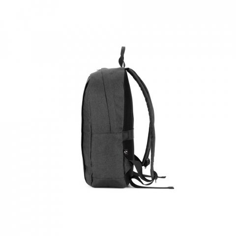 GIJON. Раница за лаптоп от рециклиран полиестер с висока плътност 600D и подплата от рециклиран полиестер 210D - Тъмно сив