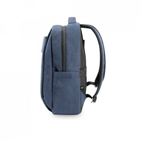 COVENTRY. Potpuno postavljen ranac za laptop od 300D recikliranog poliestera visoke gustine i postavom od 210D recikliranog poliestera 15.6" - Teget