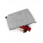 MALLORCA. Bolsa multiusos de fieltro reciclado (100% rPET) - Gris claro