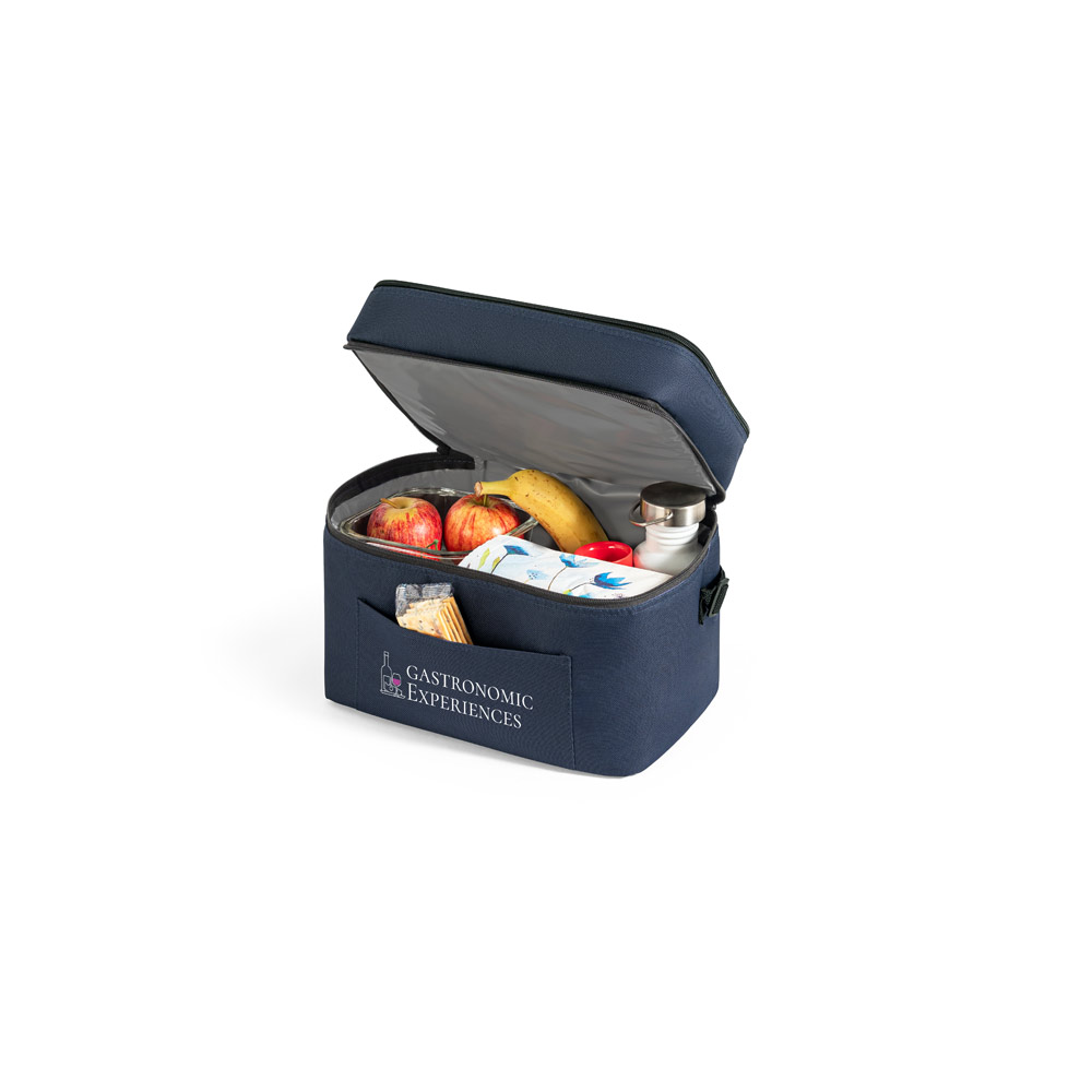 CANCUN LARGE. Borsa termica in poliestere riciclato 600D, con tracolla regolabile 14 L