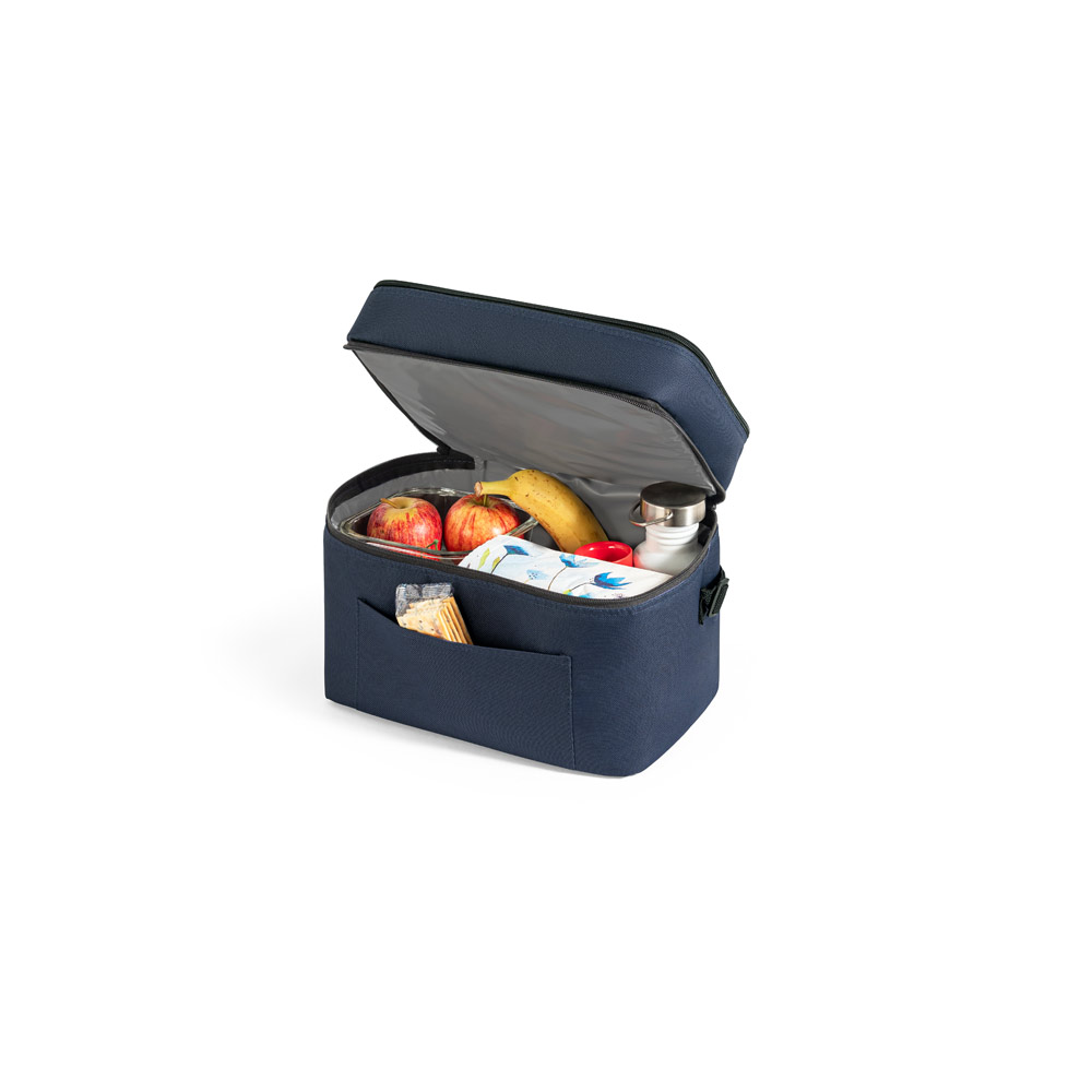 CANCUN LARGE. Borsa termica in poliestere riciclato 600D, con tracolla regolabile 14 L