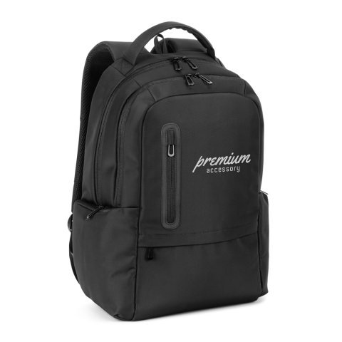 BOSTON SOLID. Laptoprygs&aelig;k (17") i 150D nylon med 2 polstrede rum - Sort