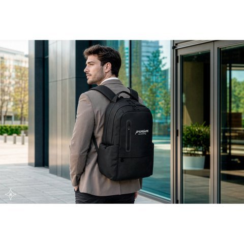 BOSTON SOLID. Laptoprygs&aelig;k (17") i 150D nylon med 2 polstrede rum