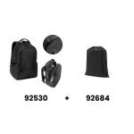 BOSTON SOLID. Ranac za laptop 17" napravljen od 150D najlona sa 2 postavljena odeljka