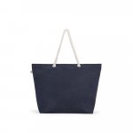 ATHENS. Плажна чанта от рециклиран памук (70%) и рециклиран полиестер (30%) (220 g/m&sup2;) - Син