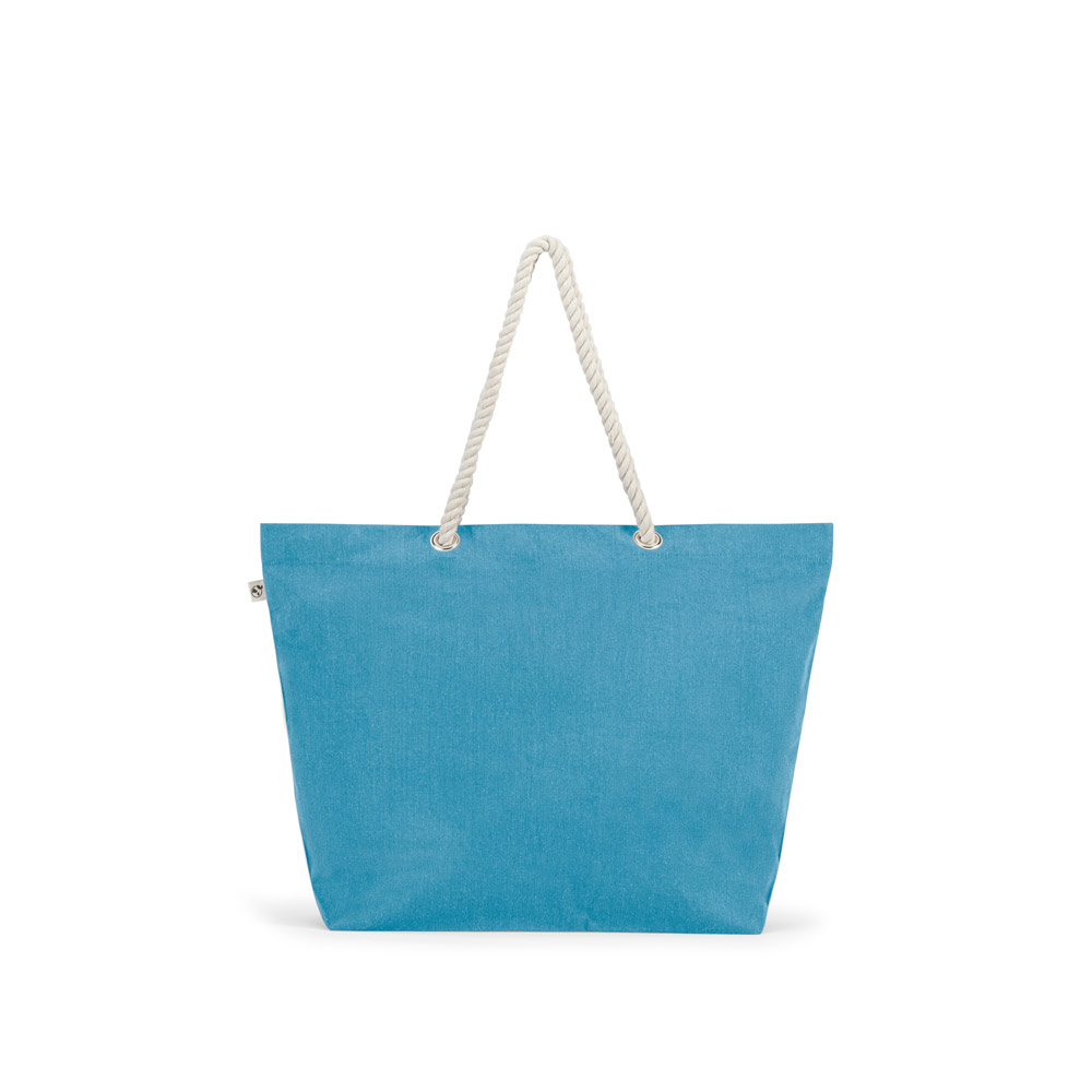 ATHENS. Borsa da spiaggia in cotone riciclato (70%) e poliestere riciclato (30%) (220 g/m²)