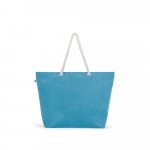 ATHENS. Плажна чанта от рециклиран памук (70%) и рециклиран полиестер (30%) (220 g/m&sup2;) - Светло синьо