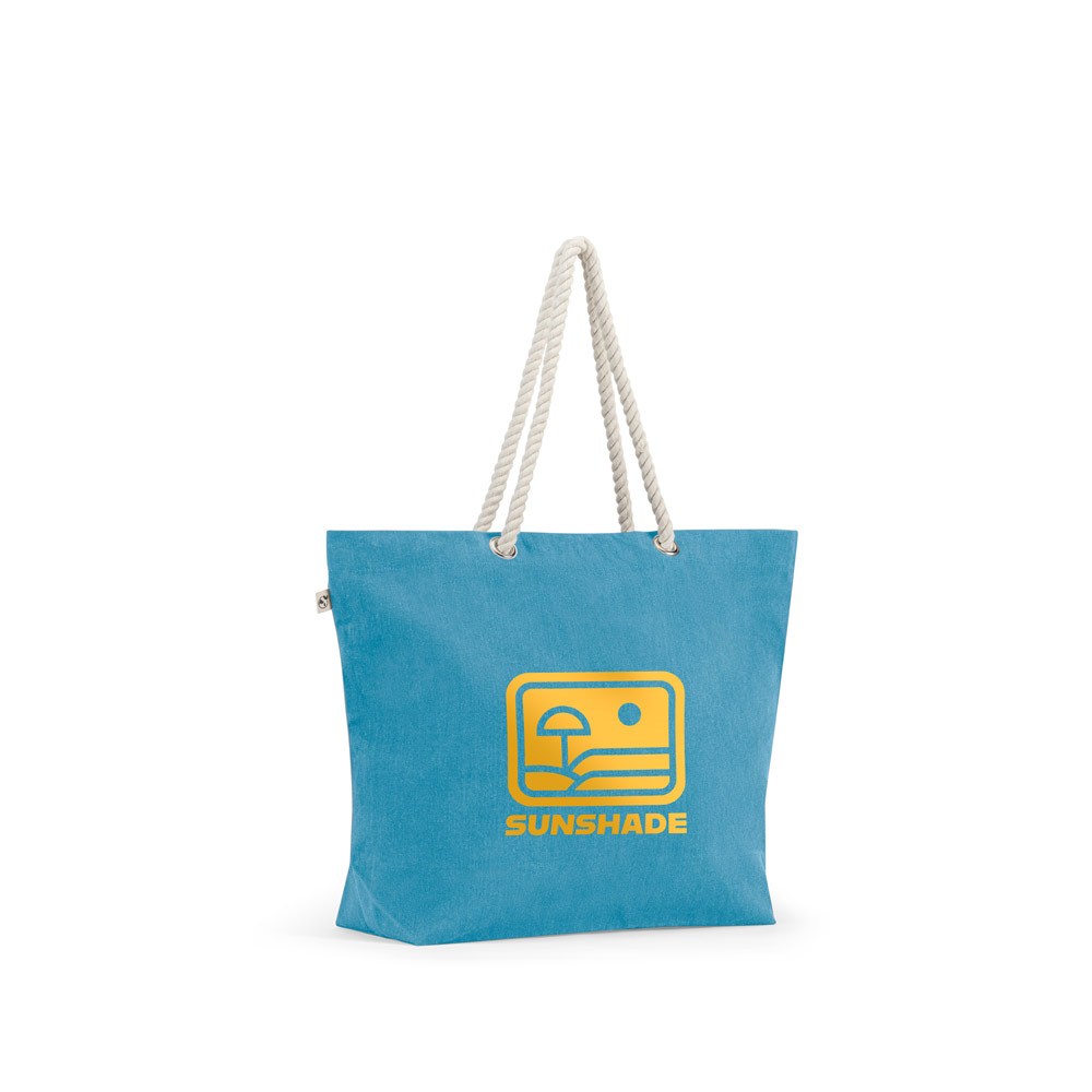 ATHENS. Borsa da spiaggia in cotone riciclato (70%) e poliestere riciclato (30%) (220 g/m²)