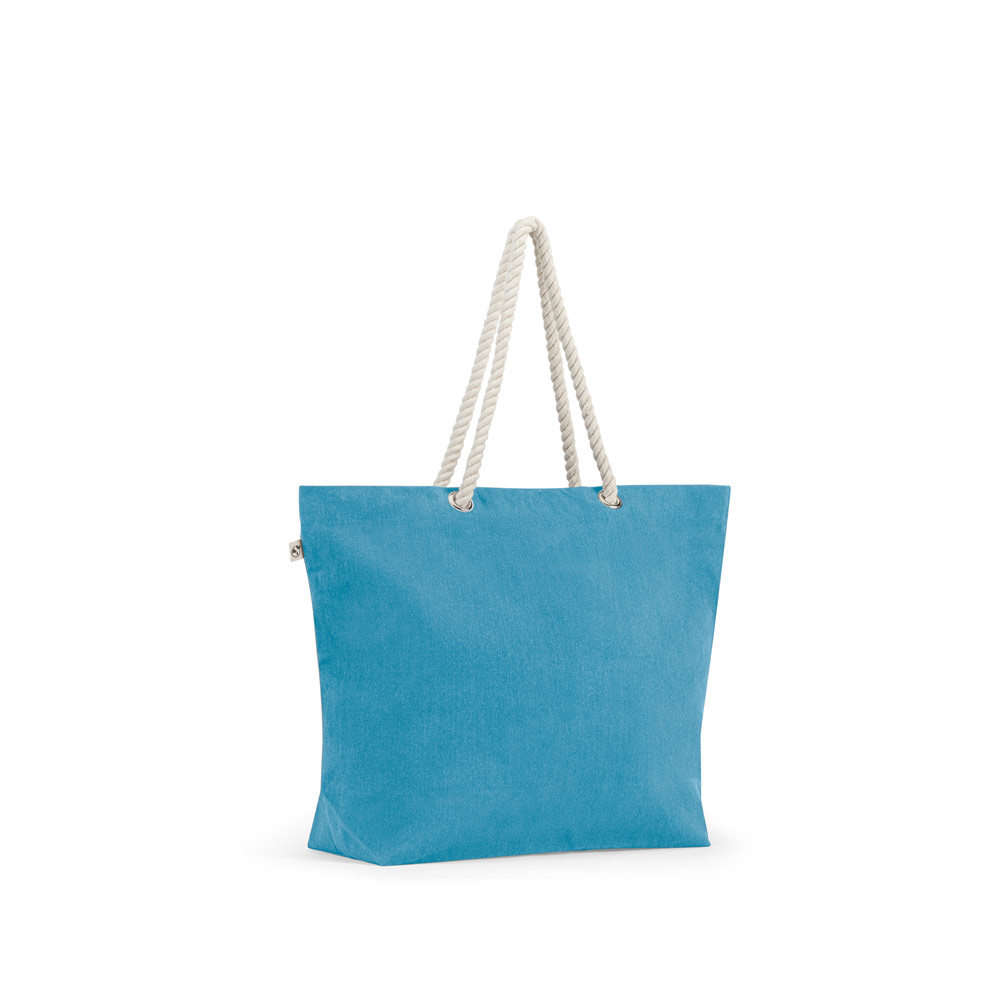 ATHENS. Borsa da spiaggia in cotone riciclato (70%) e poliestere riciclato (30%) (220 g/m²)