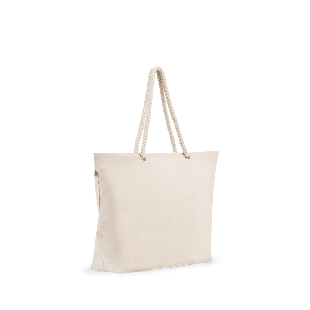 ATHENS. Borsa da spiaggia in cotone riciclato (70%) e poliestere riciclato (30%) (220 g/m²)