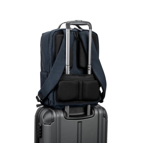 GLASGOW. Zaino per laptop (17") realizzato in poliestere riciclato 600D ad alta densit&agrave; (20 L) - Blu