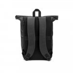 OSASCO BPACK. Plecak typu roll top z zamkiem błyskawicznym, kt&oacute;ry umożliwia zwinięcie g&oacute;rnej części w celu dopasowania do objętości plecaka, wykonany z poliestru 600D z recyklingu - Szafirowy