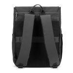 AZORES BAG. Zaino per laptop (16") in PU, con patta che copre tutti gli scomparti - Nero