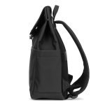 AZORES BAG. Zaino per laptop (16") in PU, con patta che copre tutti gli scomparti - Nero
