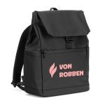 AZORES BAG. Zaino per laptop (16") in PU, con patta che copre tutti gli scomparti - Nero
